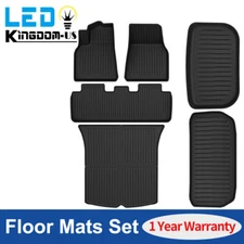3D Floor Mats + Cargo Liner for 2020- 2024 Tesla Model Y 5-Seat All Weather TPE