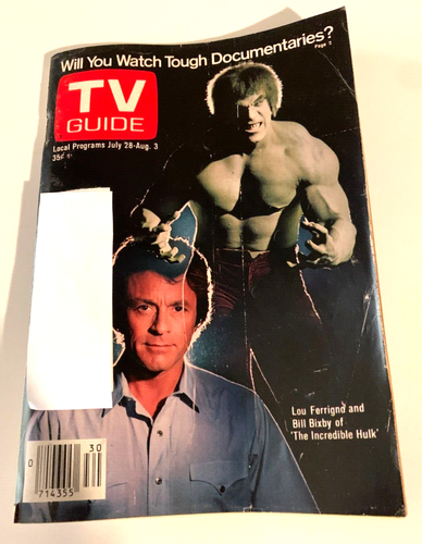TV Guide New York Metro July 1979 Lou Ferrigano Bill Bixby Incredible ...