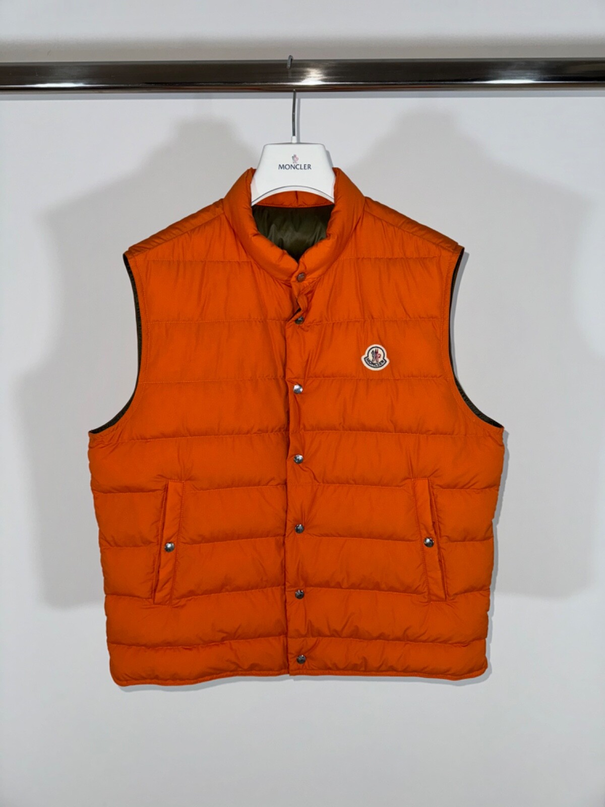Moncler Febe orange gilet size 3 medium M
