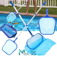 Swimming Pool Leaf Rake Skimmer Net - Heavy Duty Debris Cleaning Scoop Mesh Bag