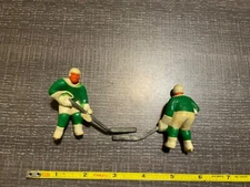 RARE Lot Of 2 Stiga Table Rod Hockey Team Players Green And White