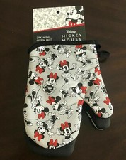 Disney MINNIE MOUSE 2-Pack Mini Oven Mitt Rubberized Gray Pot Holder NEW w/ TAG
