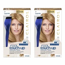 2 PACK Clairol Root Touch-Up Permanent Hair Color Crème - 7 Dark Blonde