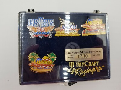 NASCAR Wincraft Las Vegas Motor Speedway 400 Inaugural 4 Pin Set  1970 of 1998