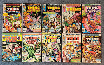Marvel Two-In-One Lot of 20 #9-100 Marvel 1975-83 The Thing Issues VG to VF+