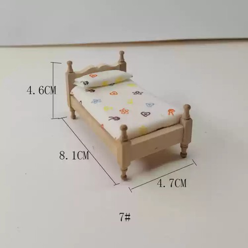 1PC 1:24 Scale Dollhouse Miniatures Furniture Cabinet Wardrobe Bed Accessories - Picture 10 of 23