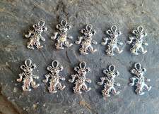 20 - Grateful Dead Charms, Dancing Bear Charms, Pewter, Jewelry Charms