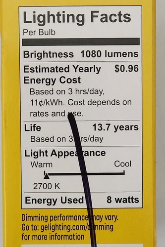 GE Ultra Bright LED 3 Bulb Pack Soft White 13 Year Dimmable CAM Medium Base - 第 10/11 張圖片