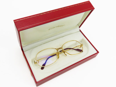Cartier Panthere Sunglasses 56 17 135 Gold Plated Vintage Frames