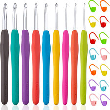 9 Sizes Crochet Hooks 2.0  6.0Mm, Ergonomic Crochet Hook Set, Crochet Needles for