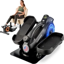 Under Desk Elliptical Exercise Machine with or without Red Light, Seated Pedal