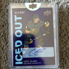 2019-20 Upper Deck Allure Iced Out Purple Diamond /50 Cody Glass Rookie Auto RC