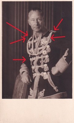 Foto Studio Portrait Kronprinzen Wilhelm Pour le mérite Träger OU SIGNIERT RAR!
