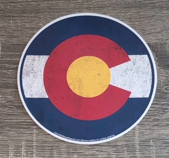 Colorado Flag Round Magnet