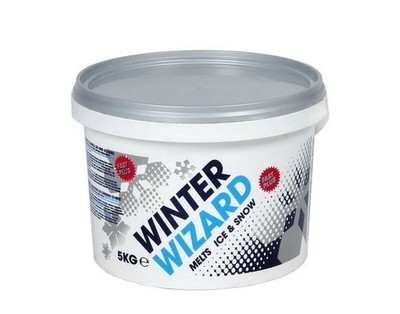 Winter Wizard Heavy Duty Enteiser Salz schnell schmelzend Schnee Eis einfrieren 5kg Wanne