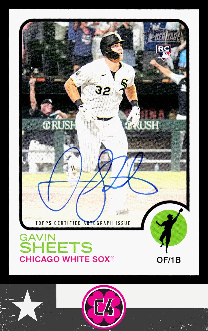 Gavin Sheets 2022 Topps Heritage Real One Autographs Auto Chicago White Sox