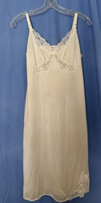 Sz 36 Vintage Shadowline Slip Dress Womens Lingerie Gown Intimate Ivory USA