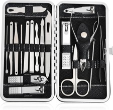 19 in 1 Manicure Set Nail Clippers Kit, Professional Stainless Steel Grooming