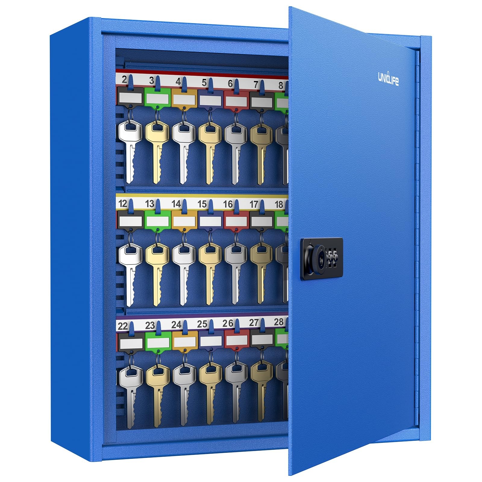 Armoire à clés murale 60 positions coffret de sécurité code et clé métal