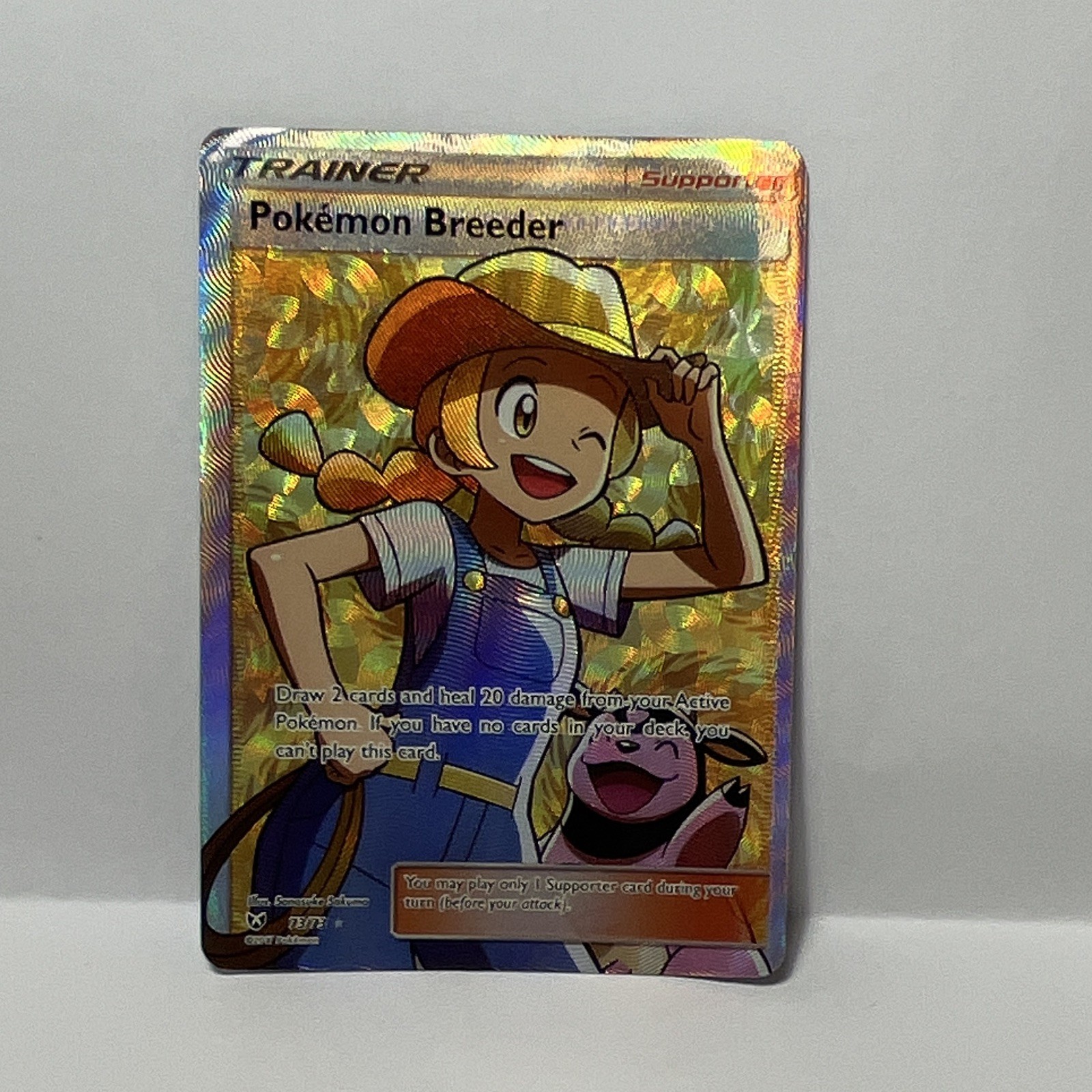 Pokemon Breeder (Full Art) 73/73 Shining Legends Holo