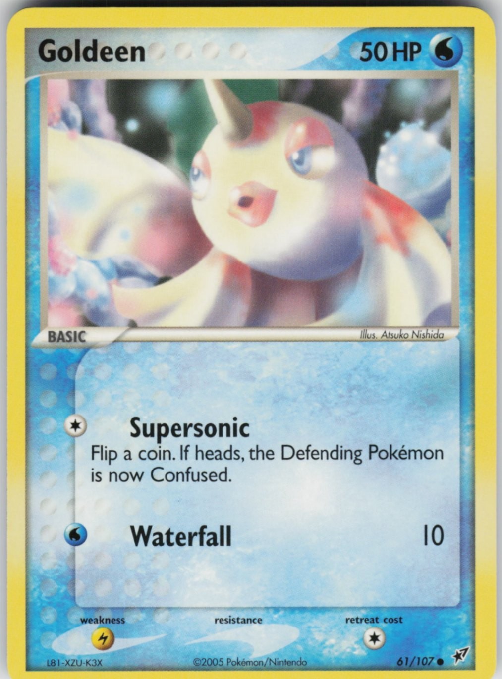 Pokemon TCG Goldeen 61/107 Deoxys Common card Normal NM