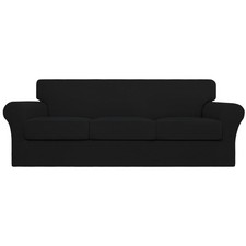 Easy-Going 4 Pieces Stretch Couch Cover Sofa Cover for Dogs Washable Sofa Slipco