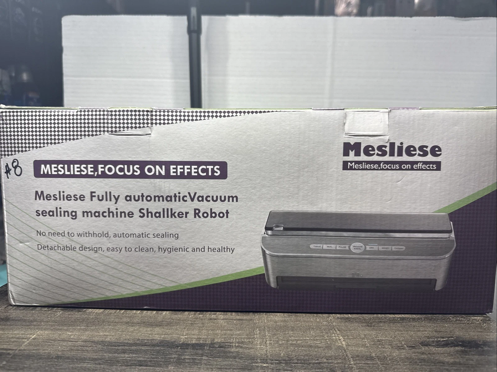 Mesliese 120 Watts Fully Automatic Vacuum Sealing Machine Shallker Robot