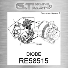 RE58515 DIODE fits JOHN DEERE (Surplus Open Box)