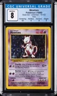1999 POKEMON BASE SET - UNLIMITED - HOLO #10/102 MEWTWO CGC 8