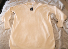 New with Tags- Fashion Nova 3X- Cream Color Sweater Cut Out Dress + Turtle Neck