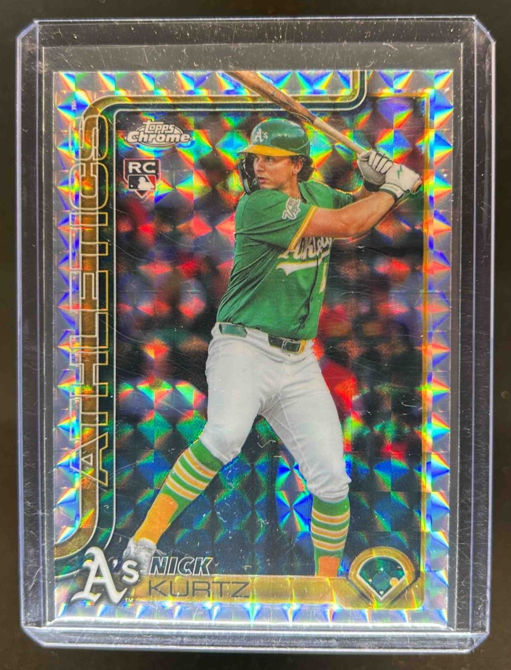 2025 Topps Chrome Update Nick Kurtz RC Geometric Refractor #USC178 Athletics