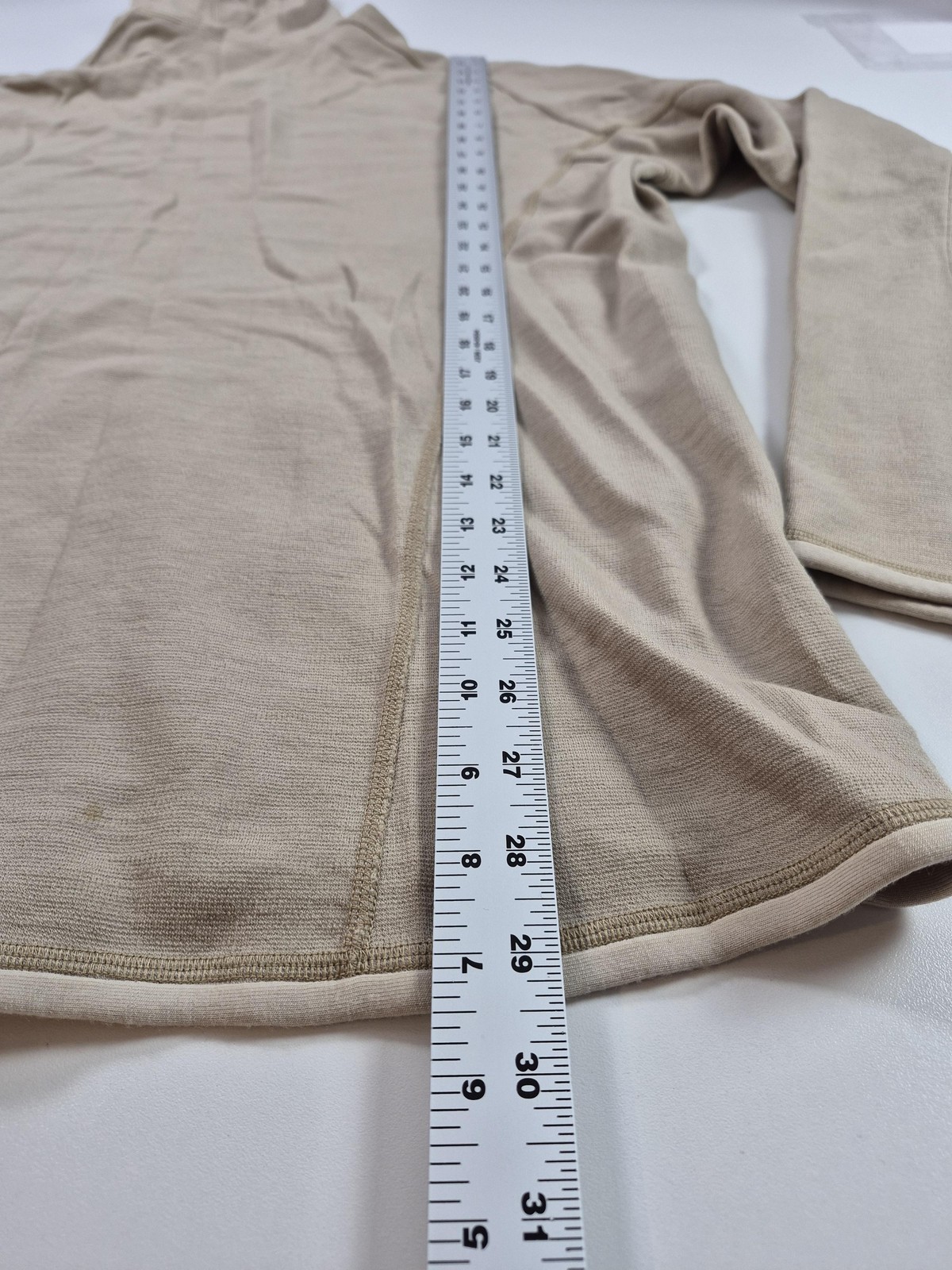 VTG Arc'teryx Wool Hoodie Mens XL Beige Knit Pullover Kangaroo Pocket Logo thumbnail 6