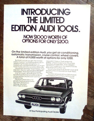 1976 Audi 100 LS Print Ad