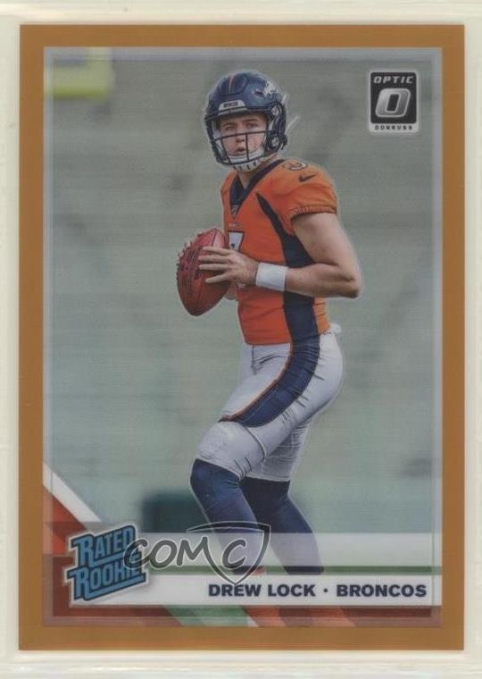 2019 Panini Donruss Optic Rated Rookie Orange Prizm 69/199 Drew Lock #153 0o0