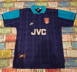 Arsenal Away Shirt 1994 95 In An Adult XL. JVC Football Shirt Good Condition