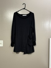 URBAN MANGO Gray Tunic Top Long Sleeve Size XXL                C36