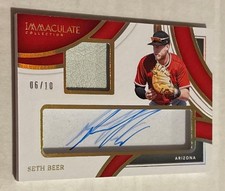 2022 Panini Immaculate Seth Beer #ICP-SH Rookie RC- GAME USED Relic Auto /10🔥