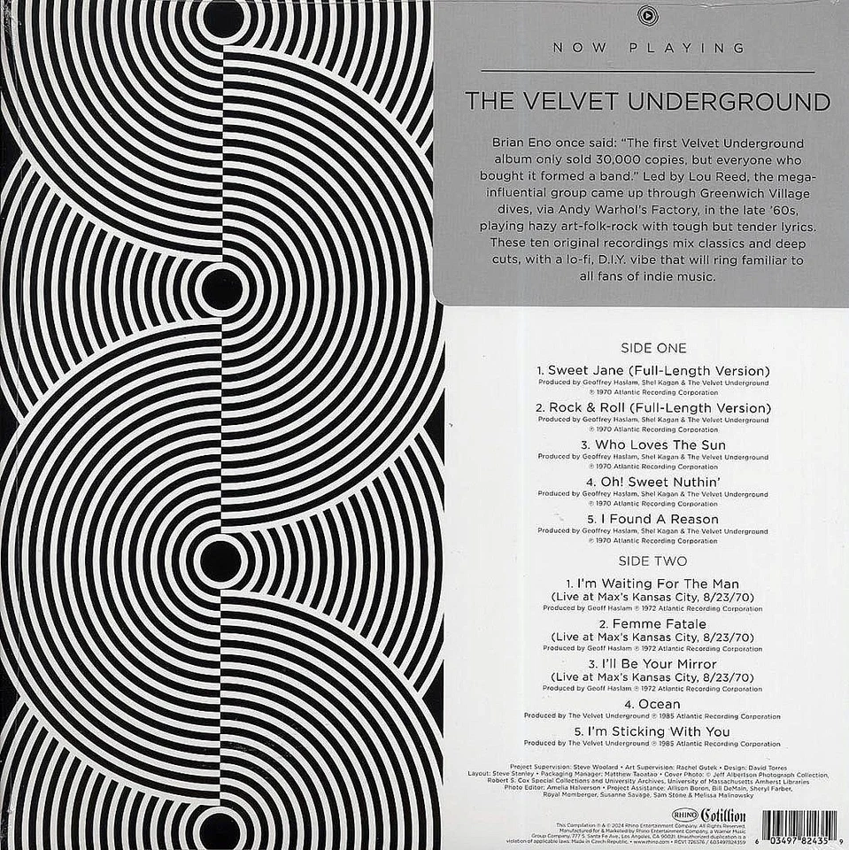 VELVET UNDERGROUND "NOW PLAYING" (180g) [CLEAR] BRAND NEW! SEALED LP! (MINT) - Image 2 of 2