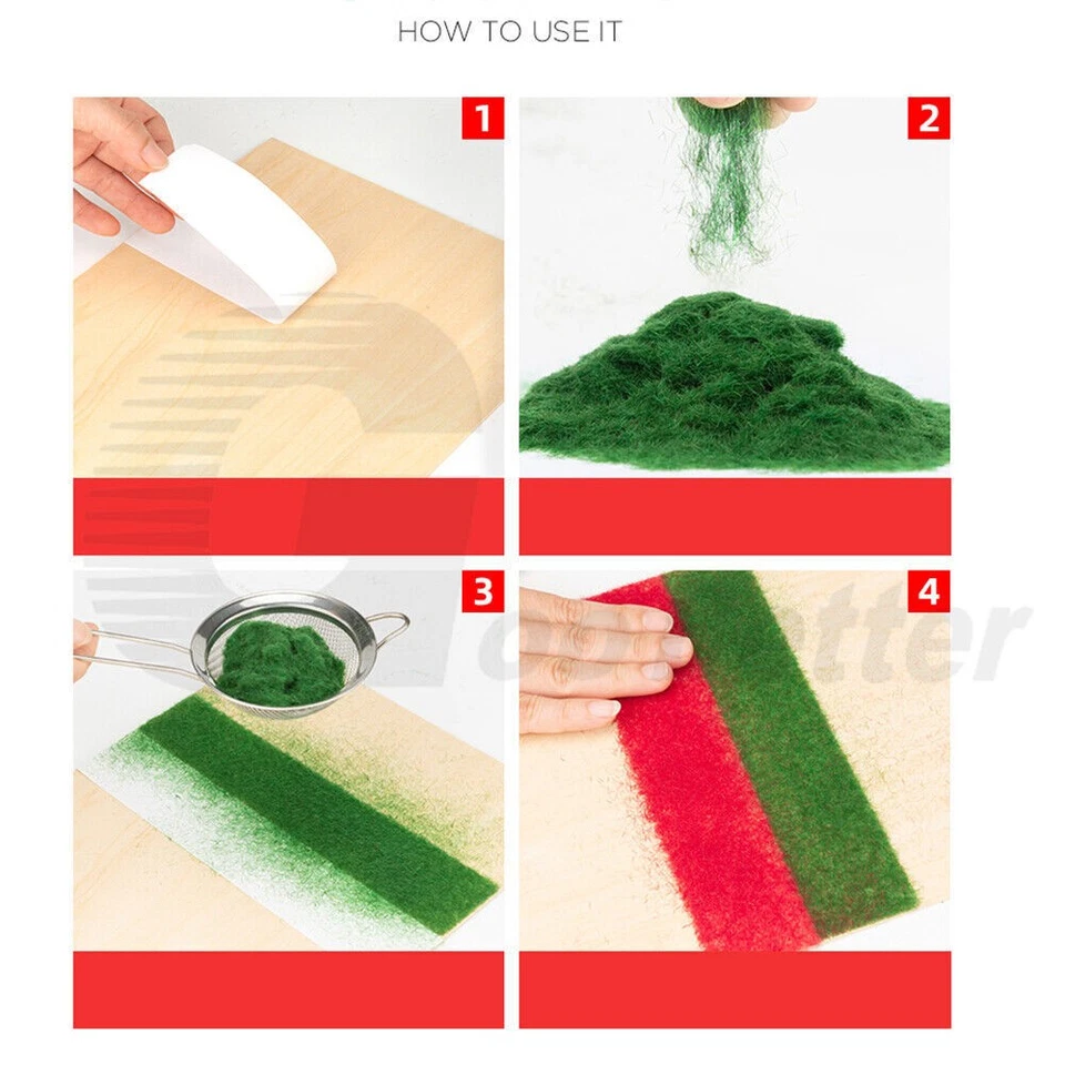 3mm,5mm Statische Grasfasern Modellbau Landschaftsbau 21 Farbe 30g/180g/500g DIY - Bild 4 von 4