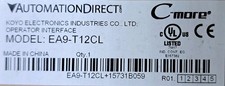 AUTOMATION DIRECT MONITOR EA9-T12CL / EA9T12CL