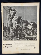 Magazine Ad* - 1944 - AT&T / Bell System - World War II - Bougainville