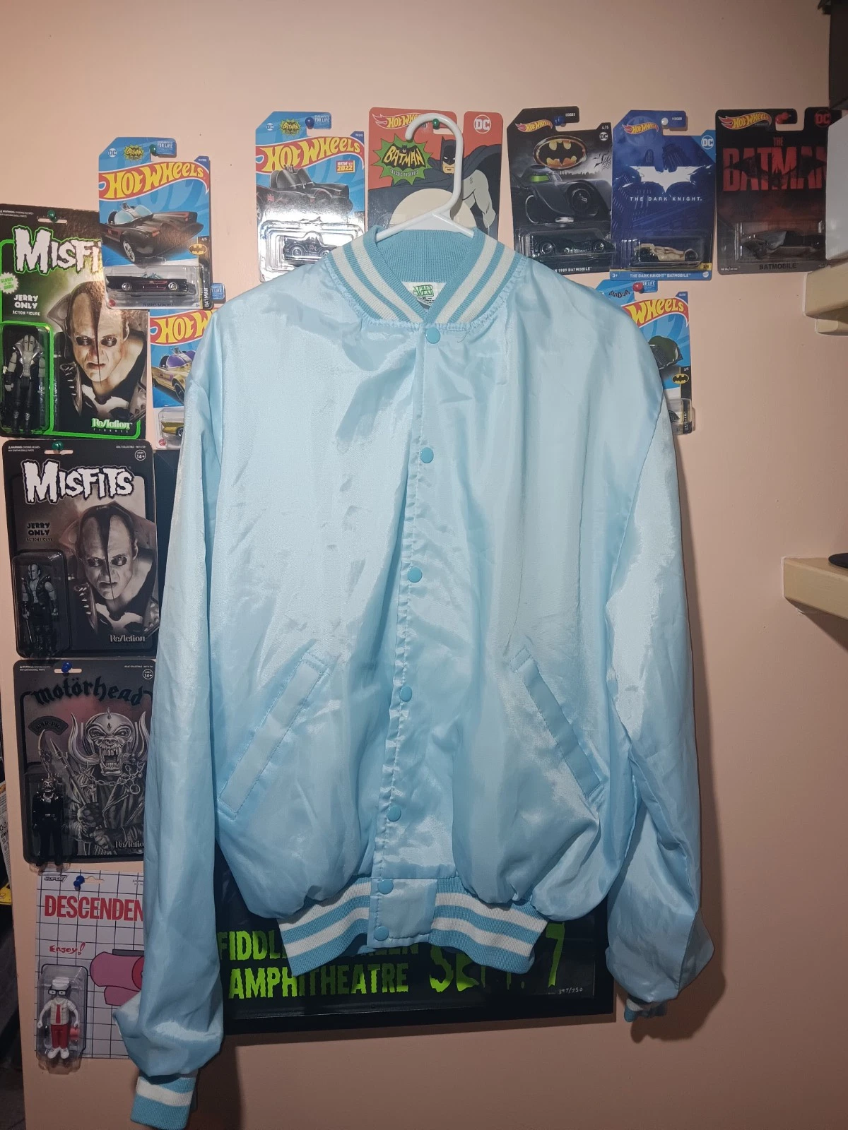 Vintage Powder Blue Xpres Wear Varsity Style Jacket Size XL Made In USA
