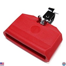 Vibrant Red Jam Block - Premium Plastic Percussion Instrument for Latin Drumming