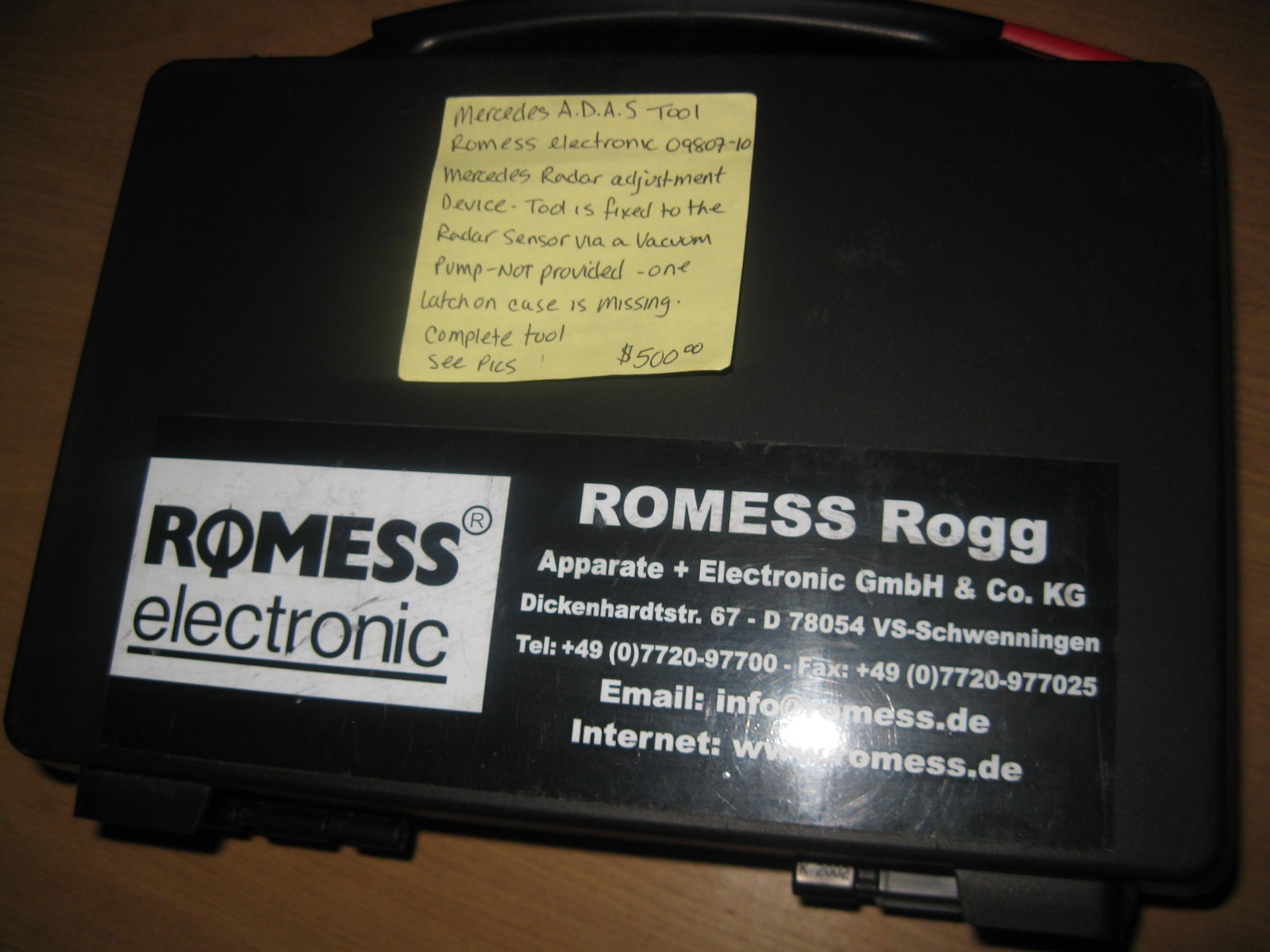 MERCEDES ROMESS Electronic ADAS 09807-10 Radar Adj Tool Distronic ...