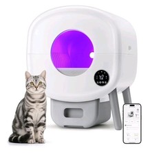Self Cleaning Cat Litter Box 110L Automatic Cat Litter Box with Mat APP Control
