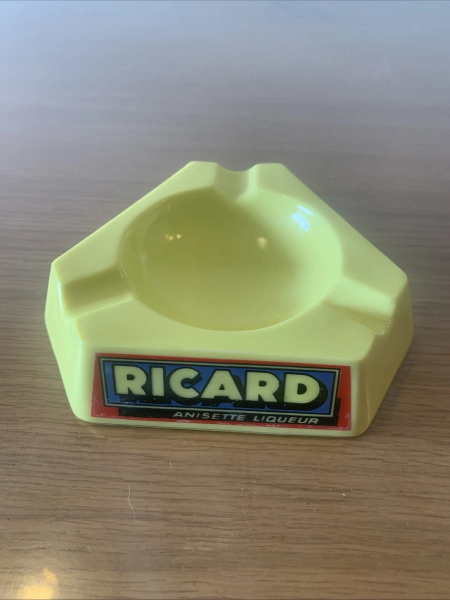Ricard cendrier de bar triangulaire publicitaire vintage en verre