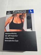 Fabletics Women's Sports Bra, 2-pack, Large
