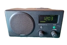 Boston Acoustics Recepter Radio AM FM Dual Alarm Clock Radio Black Tested 