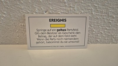 Monopoly Junior Party 36887 Hasbro Ersatzteile: Ereigniskarte