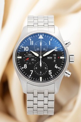 IWC Fliegeruhr Chronograph Schaffhausen Pilot IW377704 Papiere